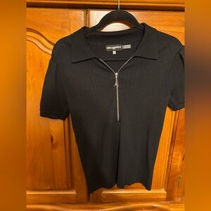 Karl Lagerfeld Paris black short sleve shirt new
